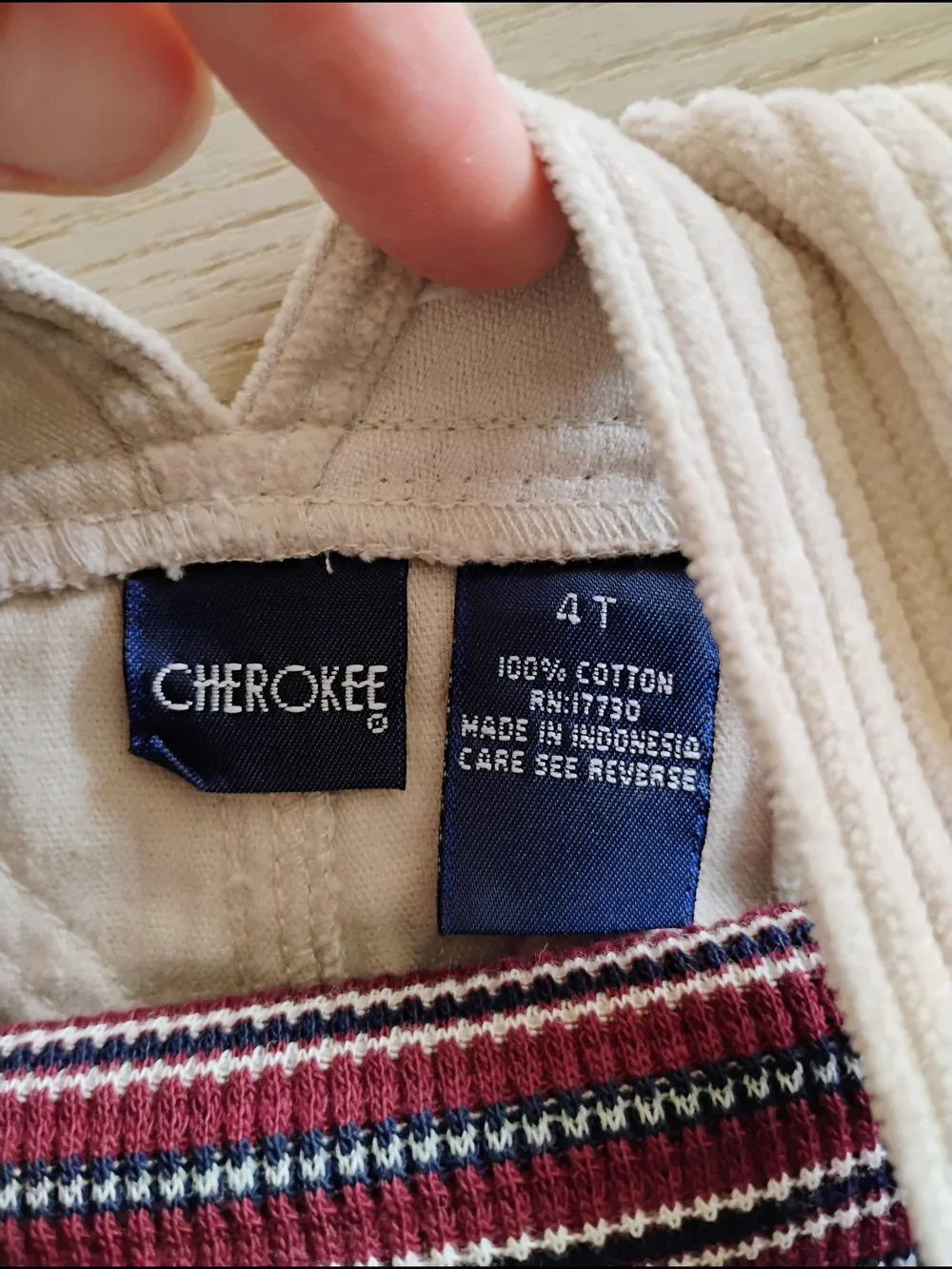VINTAGE Cherokee Overalls 4T Bibs Corduroy Tan Outfit Set Fall Autumn 1990s